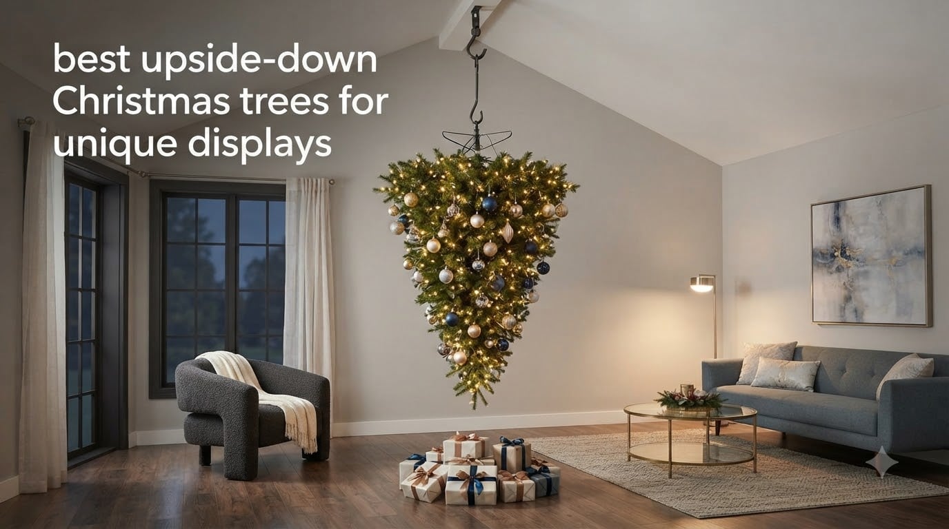 best upside-down Christmas trees for unique displays