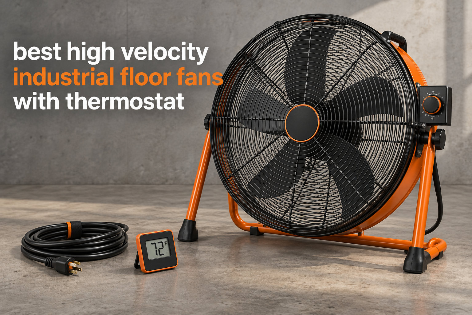 best high velocity industrial floor fans with thermostat