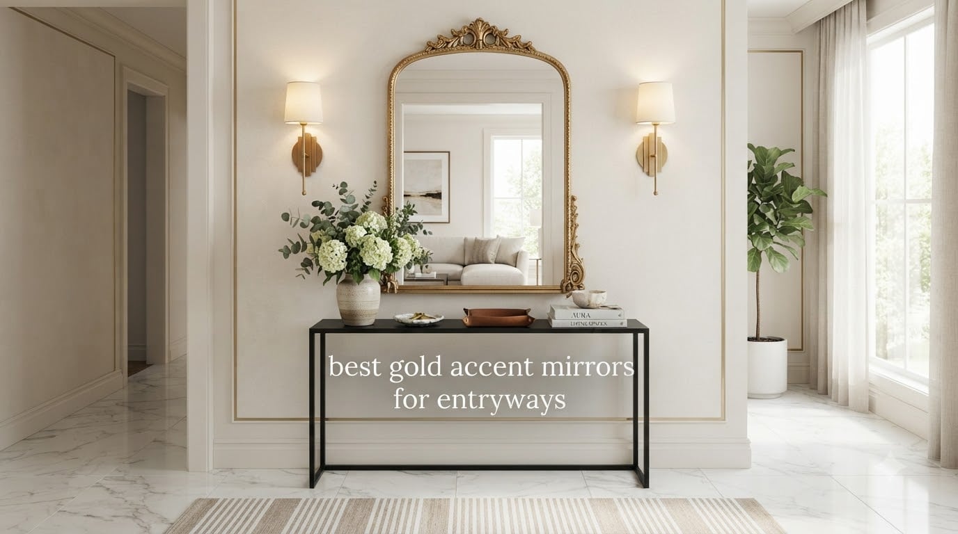 best gold accent mirrors for entryways