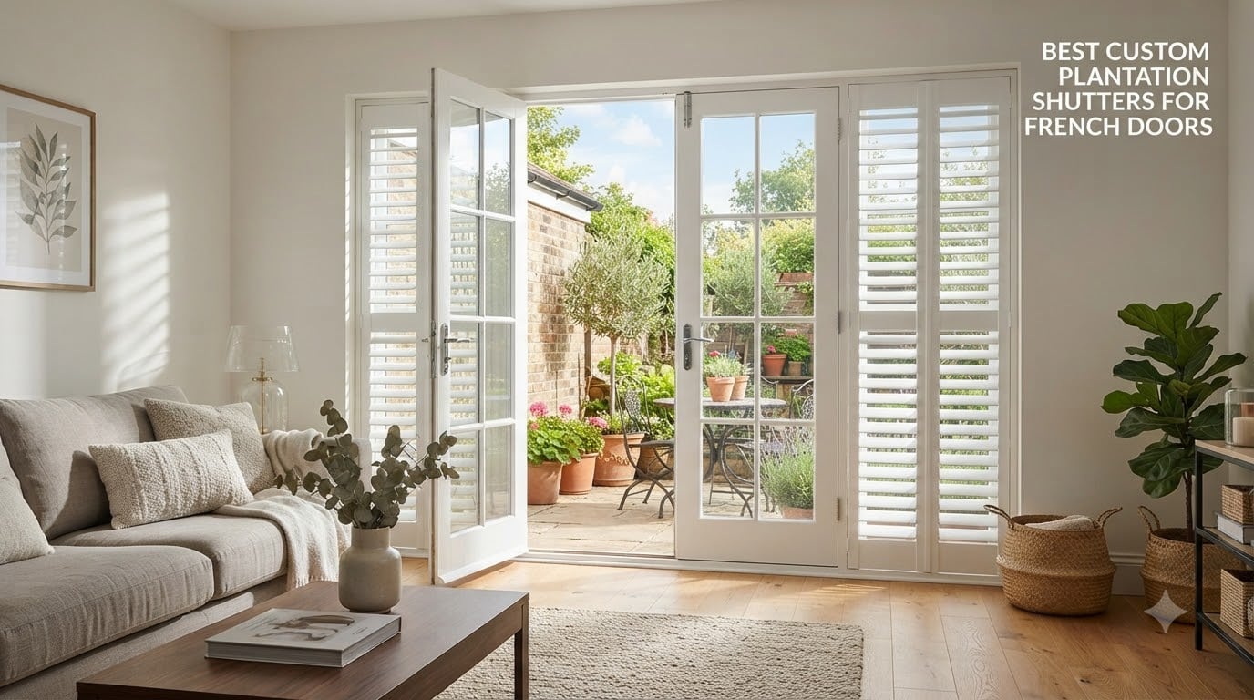 best custom plantation shutters for french doors