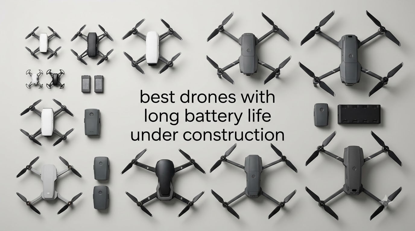 best drones with long battery life under construction