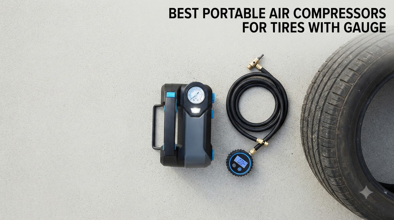 best portable air compressors for tires with gauge