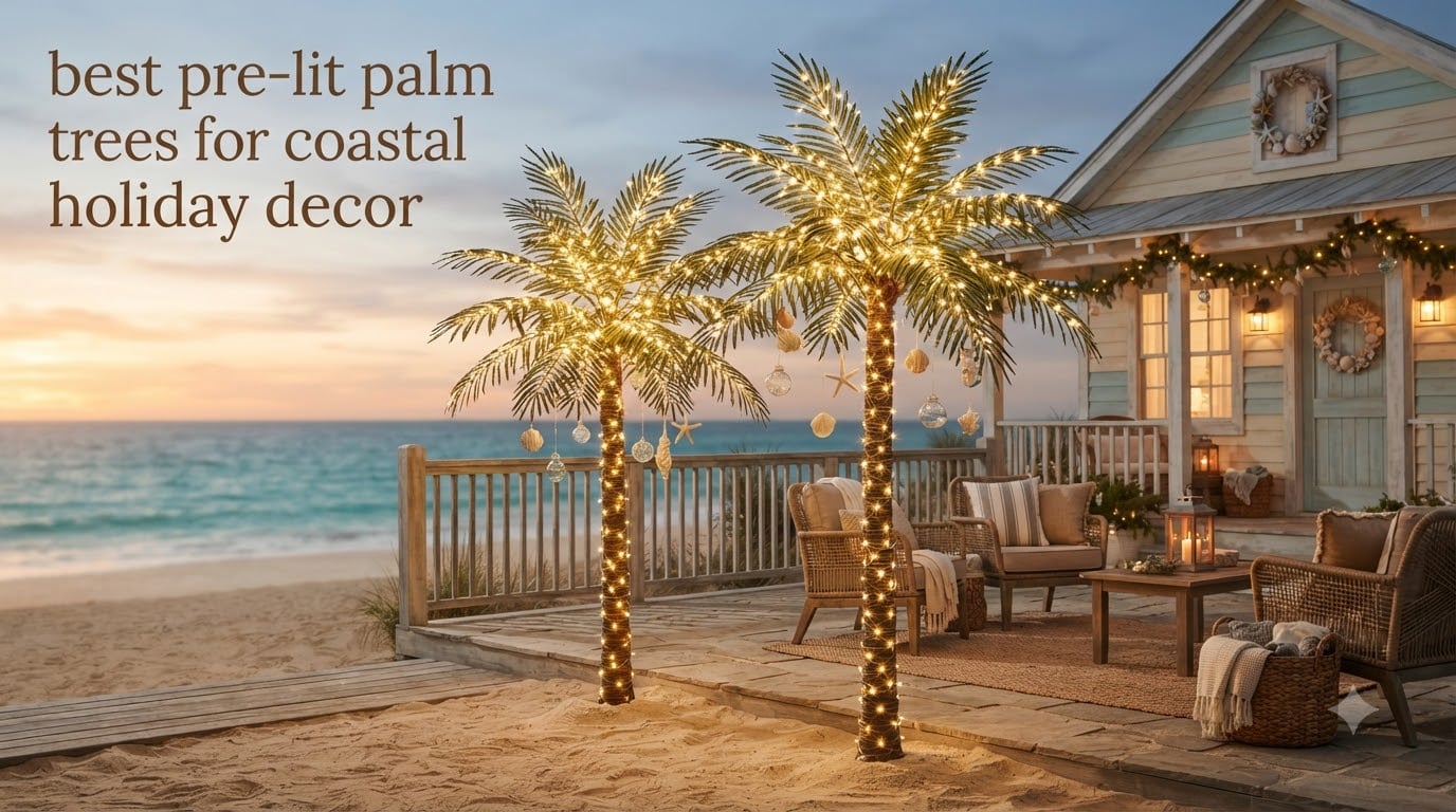best pre-lit palm trees for coastal holiday decor