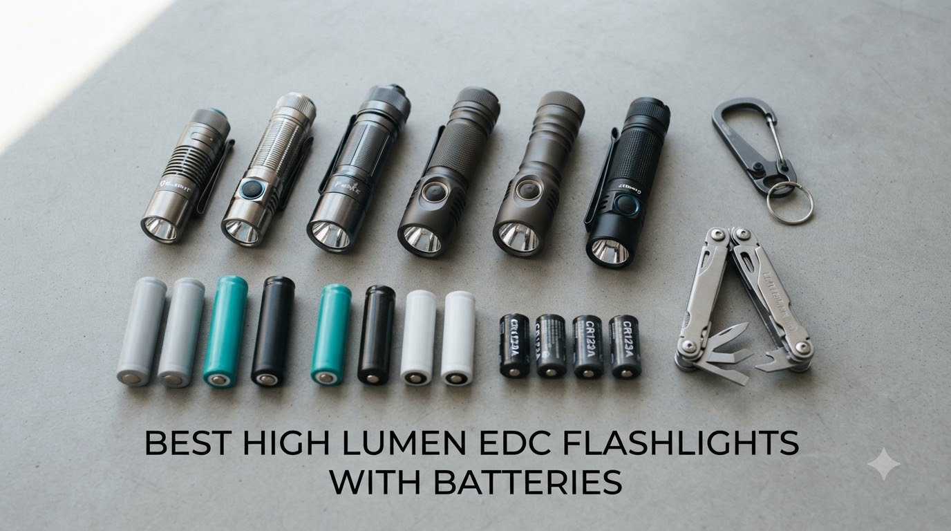 best high lumen edc flashlights with batteries