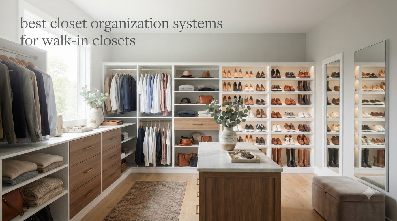 best closet organization systems for walk-in closets