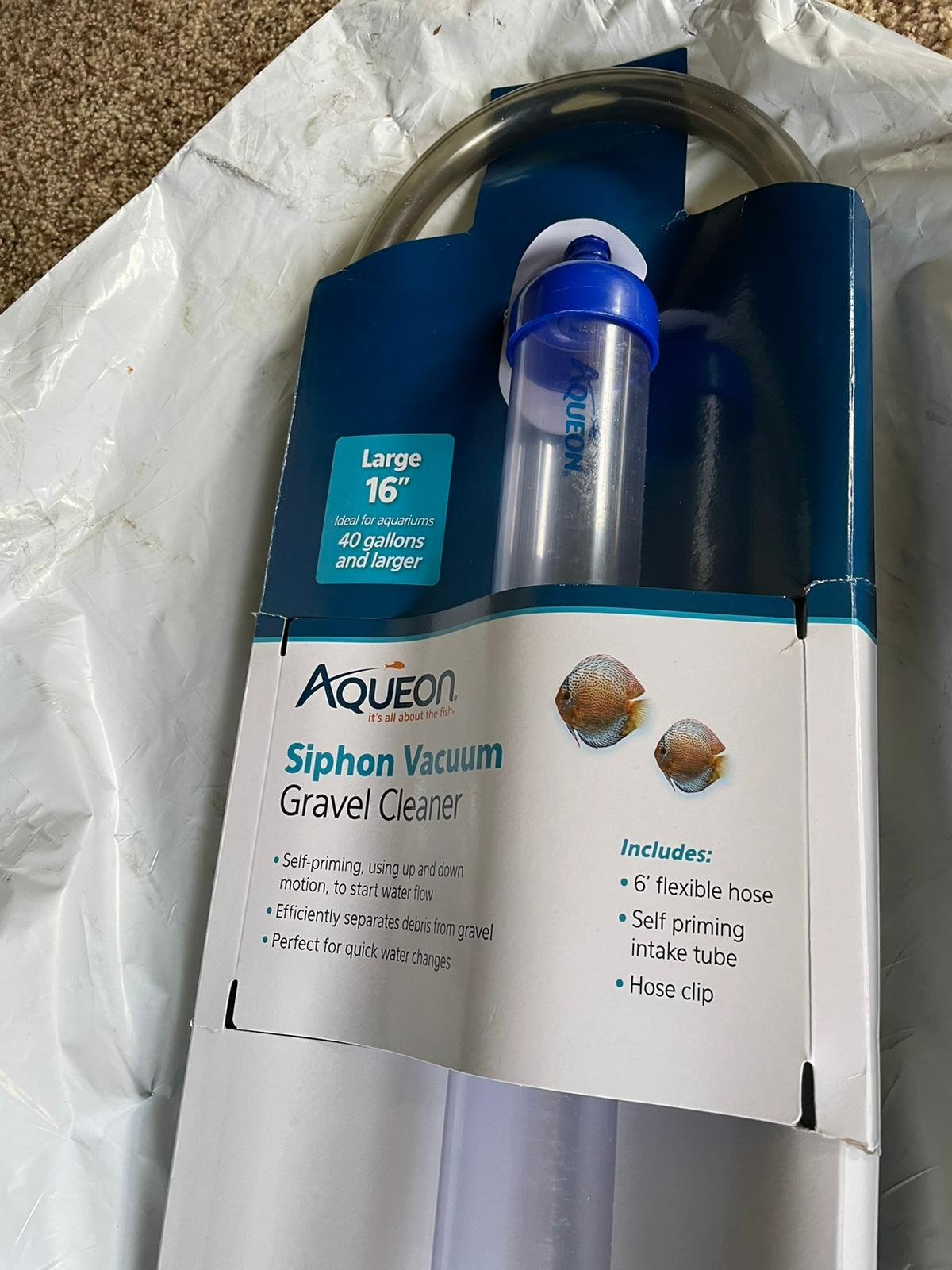 Aqueon Siphon Vacuum Aquarium Gravel Cleaner, Large - 16 Inches customer photo 2