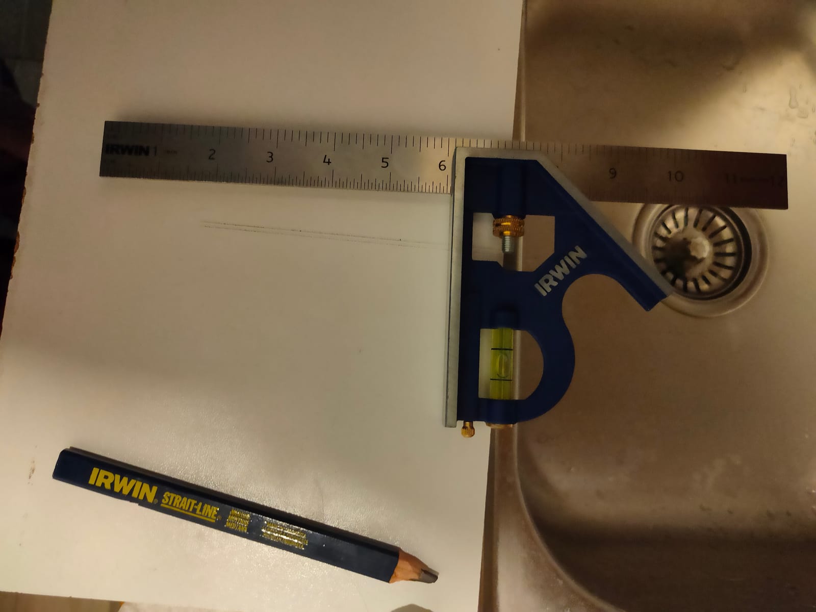 IRWIN Combination Square, 12”, 45-90 Degree Marking, Stainless Steel (1794469) customer photo 1
