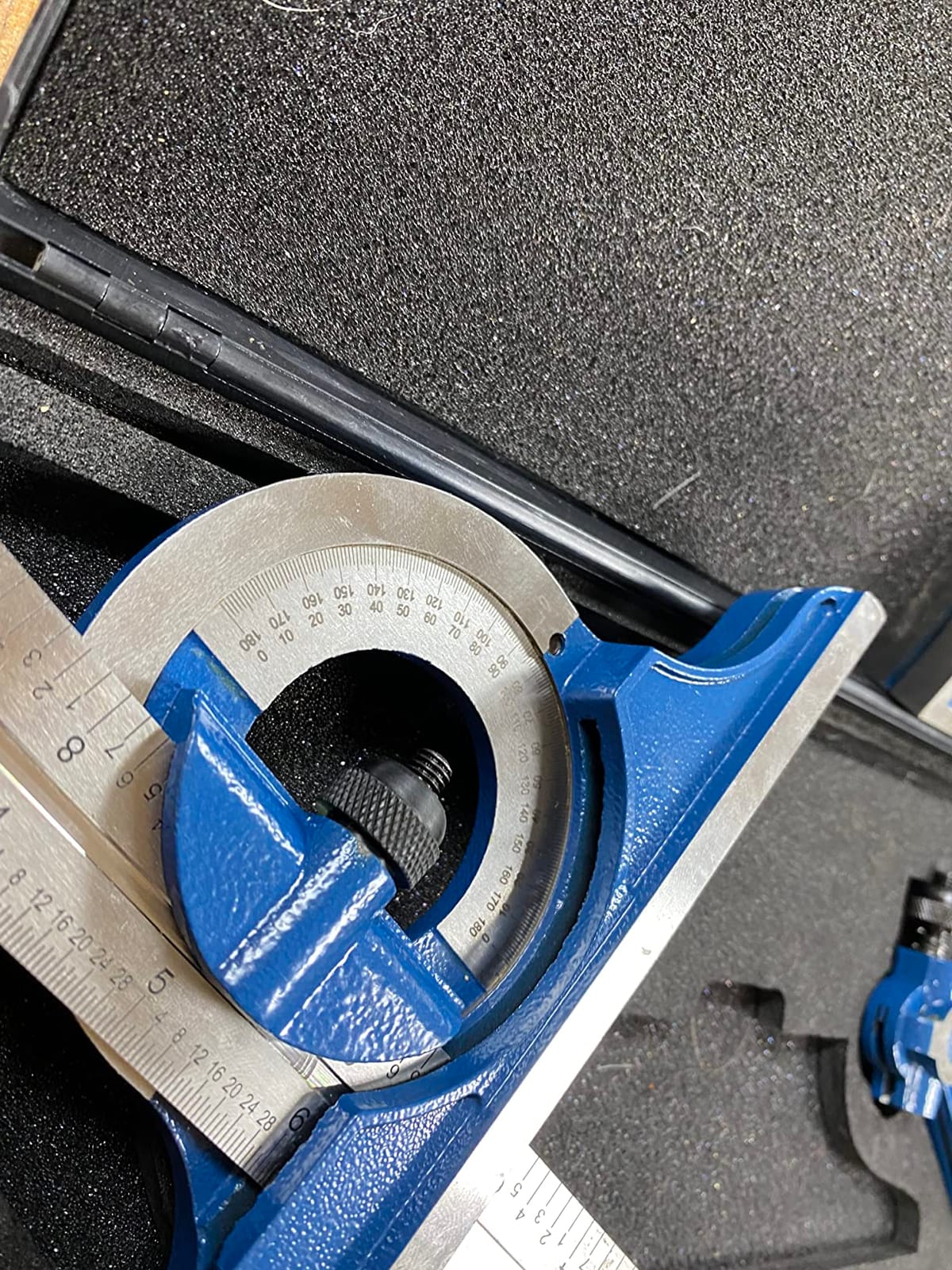 Accusize Industrial Tools 12'' 4 Combination Square Ruler Set Protractor Satin, 4-R Graduation, 0000-8101 customer photo 2