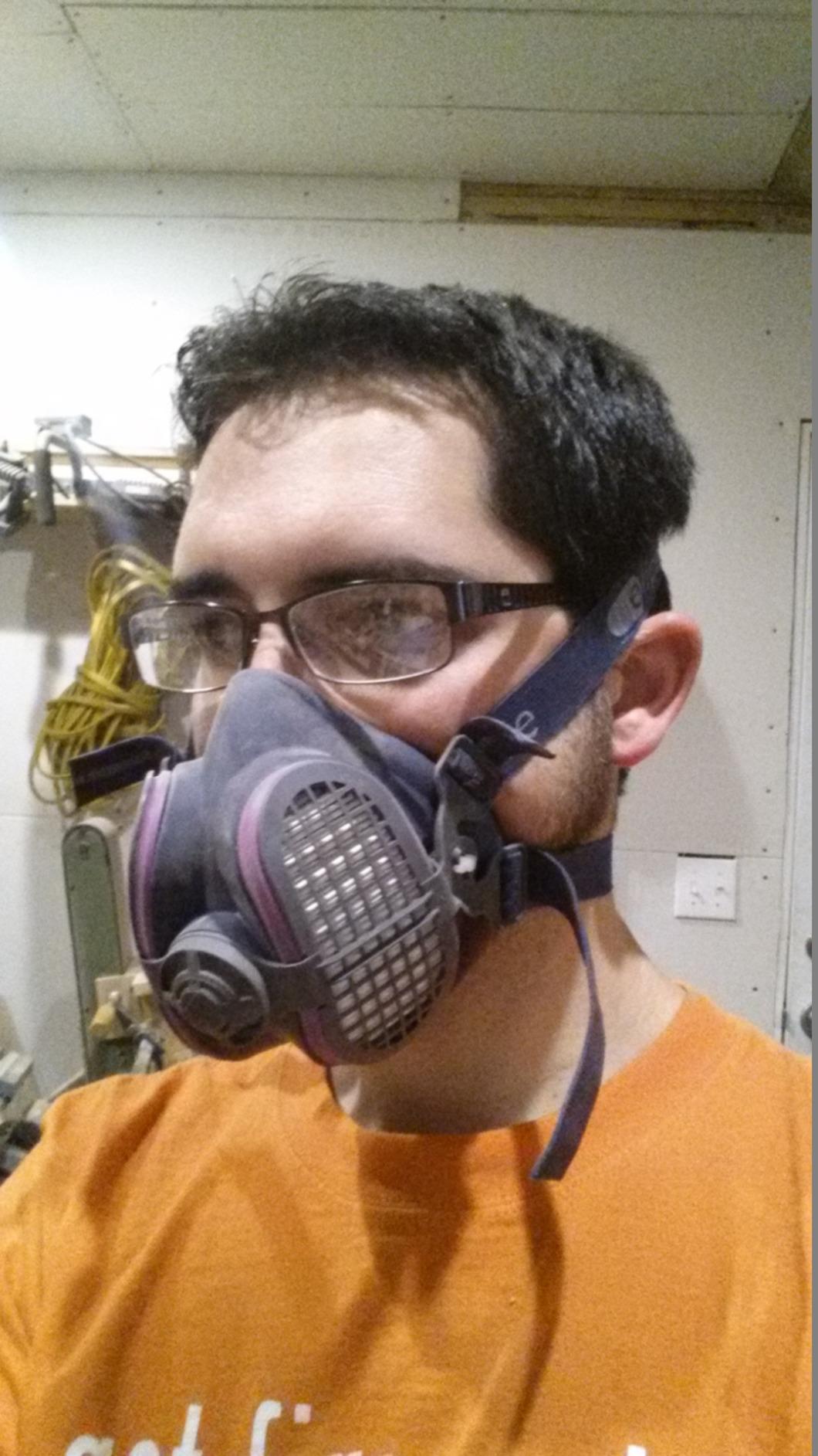 GVS SPR457 Elipse P100 Dust Half Mask Respirator with replaceable and reusable filters included, blue, m/l size customer photo 1