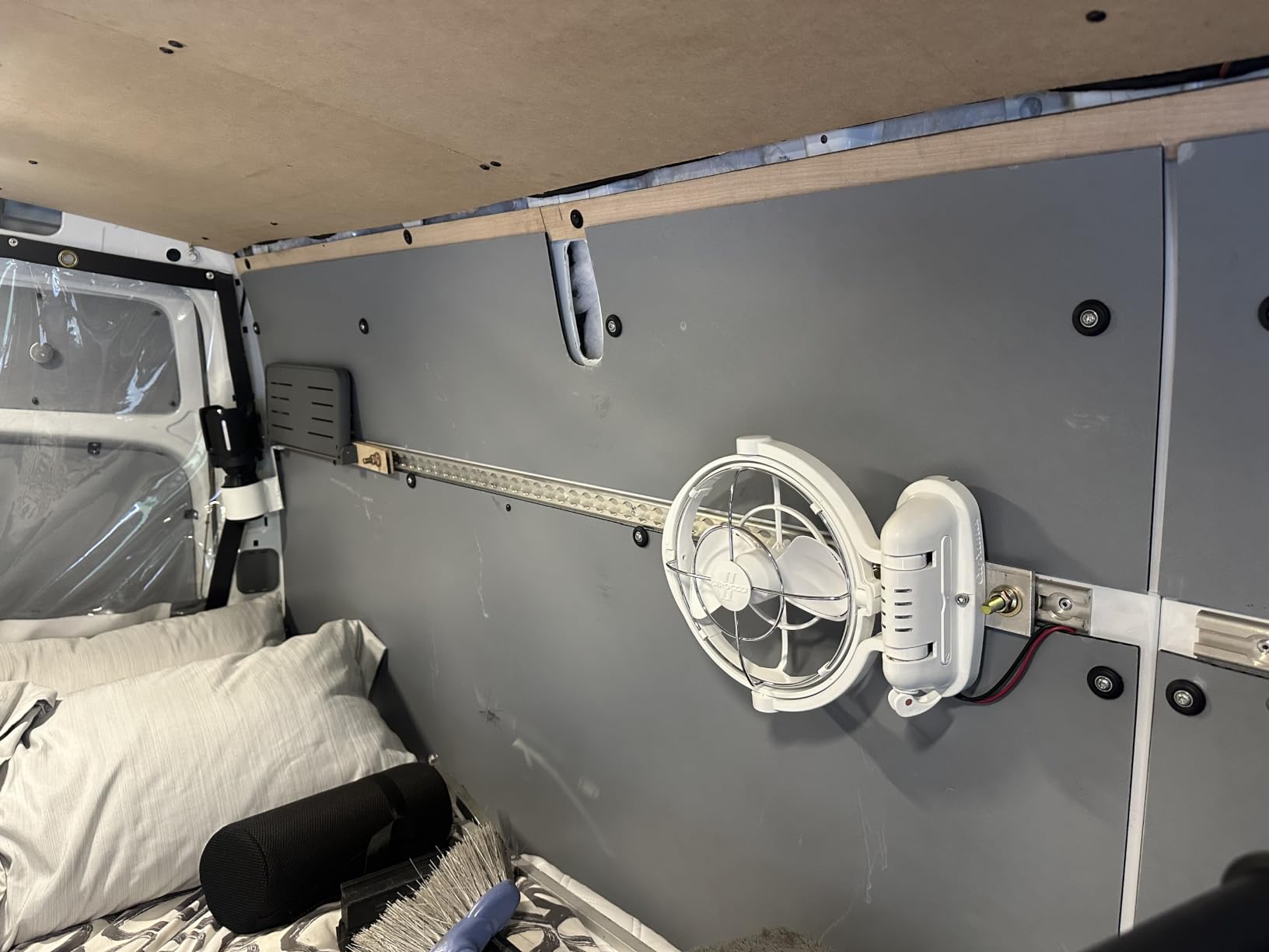 SEEKR Sirocco II™ Fan from by Caframo. 12V/24V Auto-Sensing DC, Omnidirectional Low-Power Draw Fan for Boats and RVs. Hardwire Installation Required. Made in Canada. Black. customer photo 2