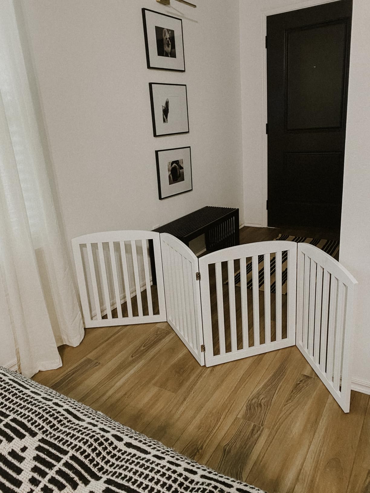 PAWLAND Wooden Freestanding Foldable Pet Gate for Dog,24