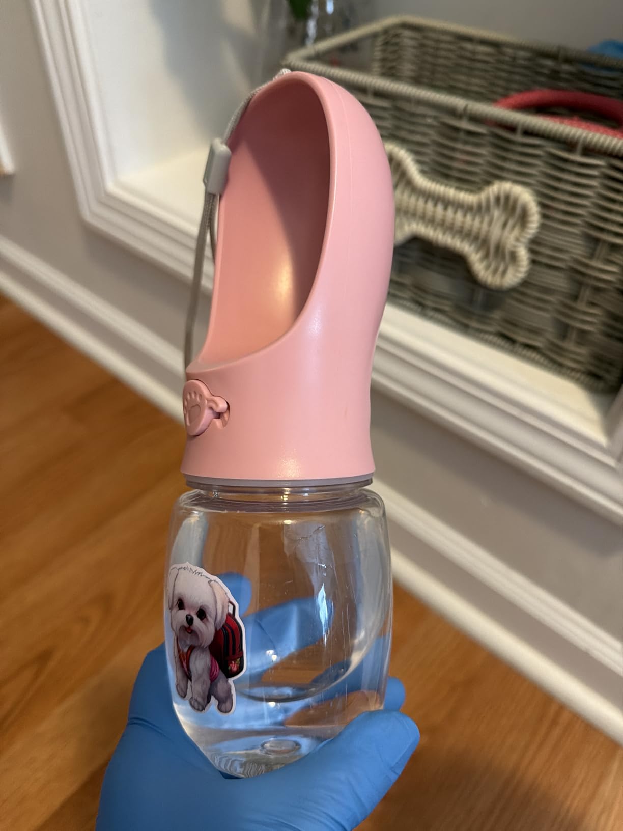 Kalimdor Dog Water Bottle, Leak Proof Portable Puppy Water Dispenser with Drinking Feeder for Pets Outdoor Walking, Hiking, Travel, Food Grade Plastic (19oz Blue) customer photo 2