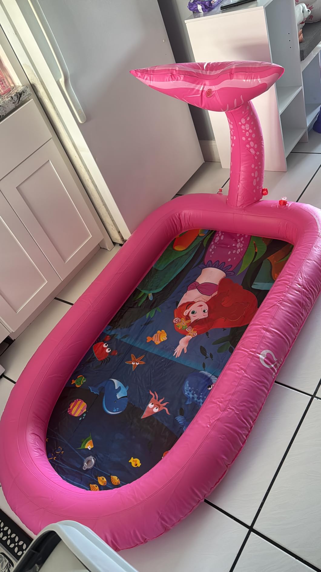 QPAU Splash Pads for Toddlers 1-3, Pink Mermaid Toy customer photo 1