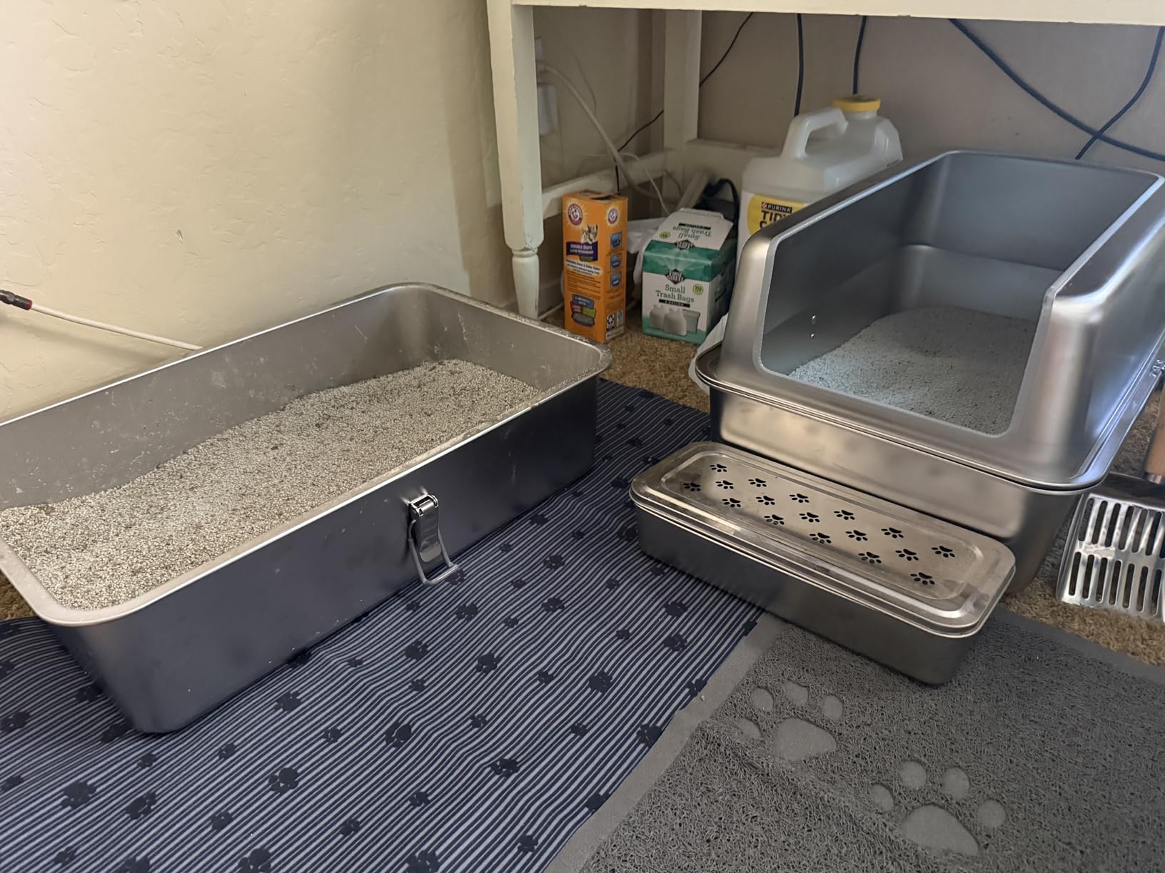 Drymate Cat Litter Box Mat, Litter Trapping Mat, Dark Grey, 28x36 XL customer photo 1