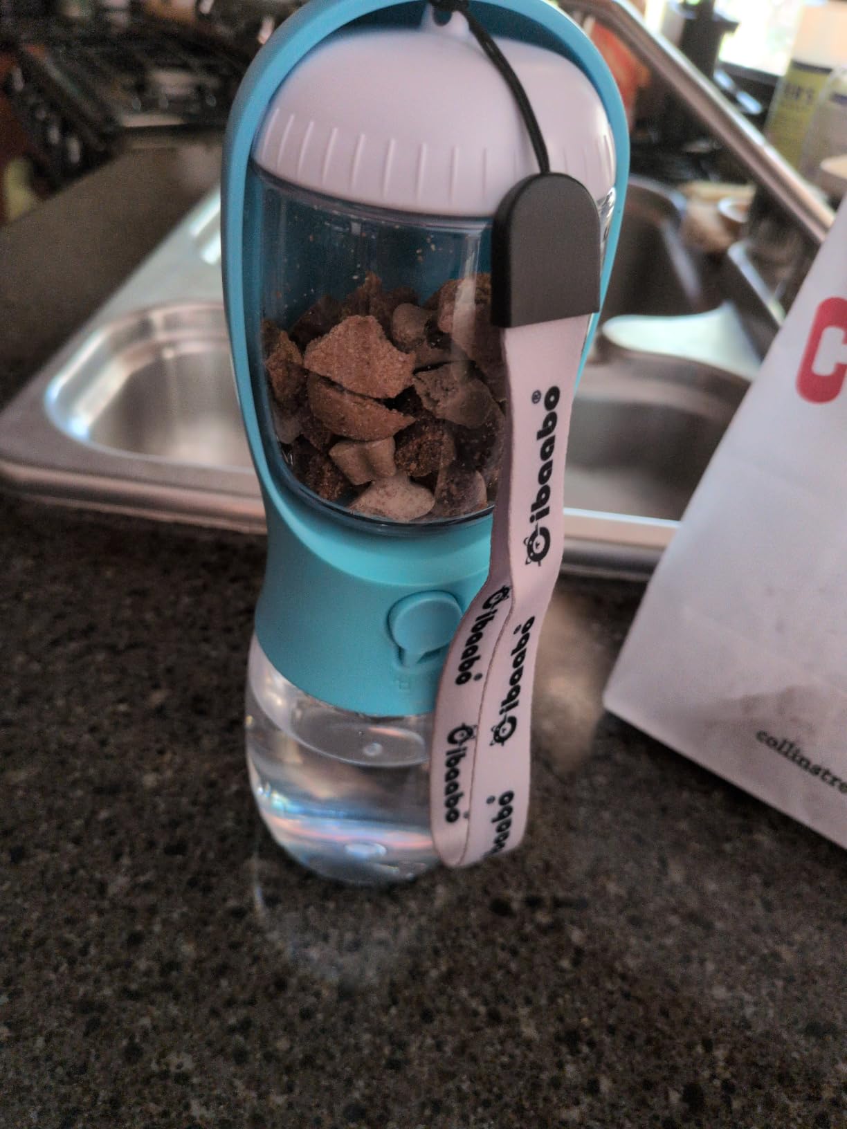 Cibaabo Dog Water Bottle Portable with Food Container & Filter for Travel customer photo 1