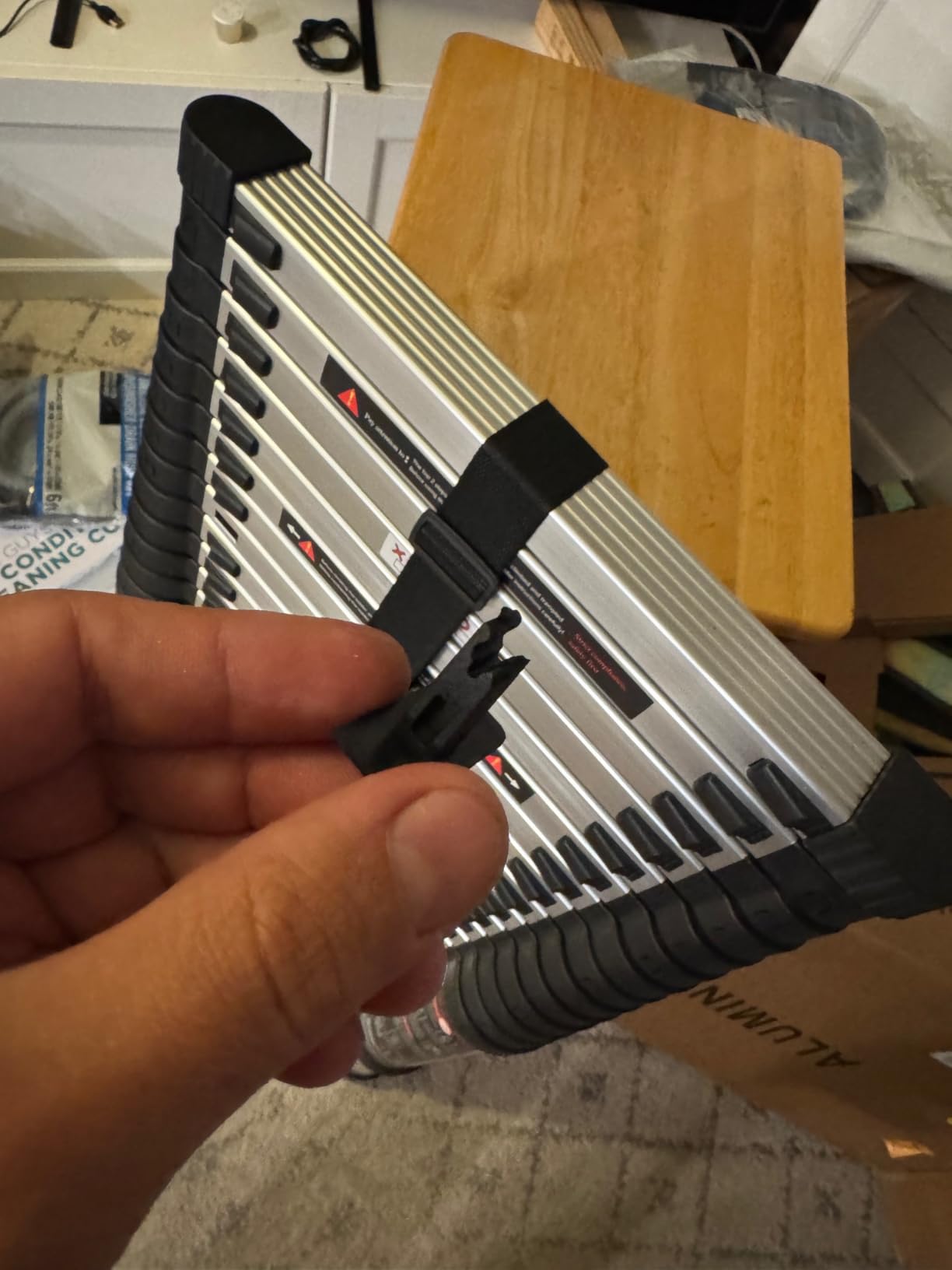 Telescoping Extension Ladder 14.5 FT, Folding Aluminum Ladders customer photo 2