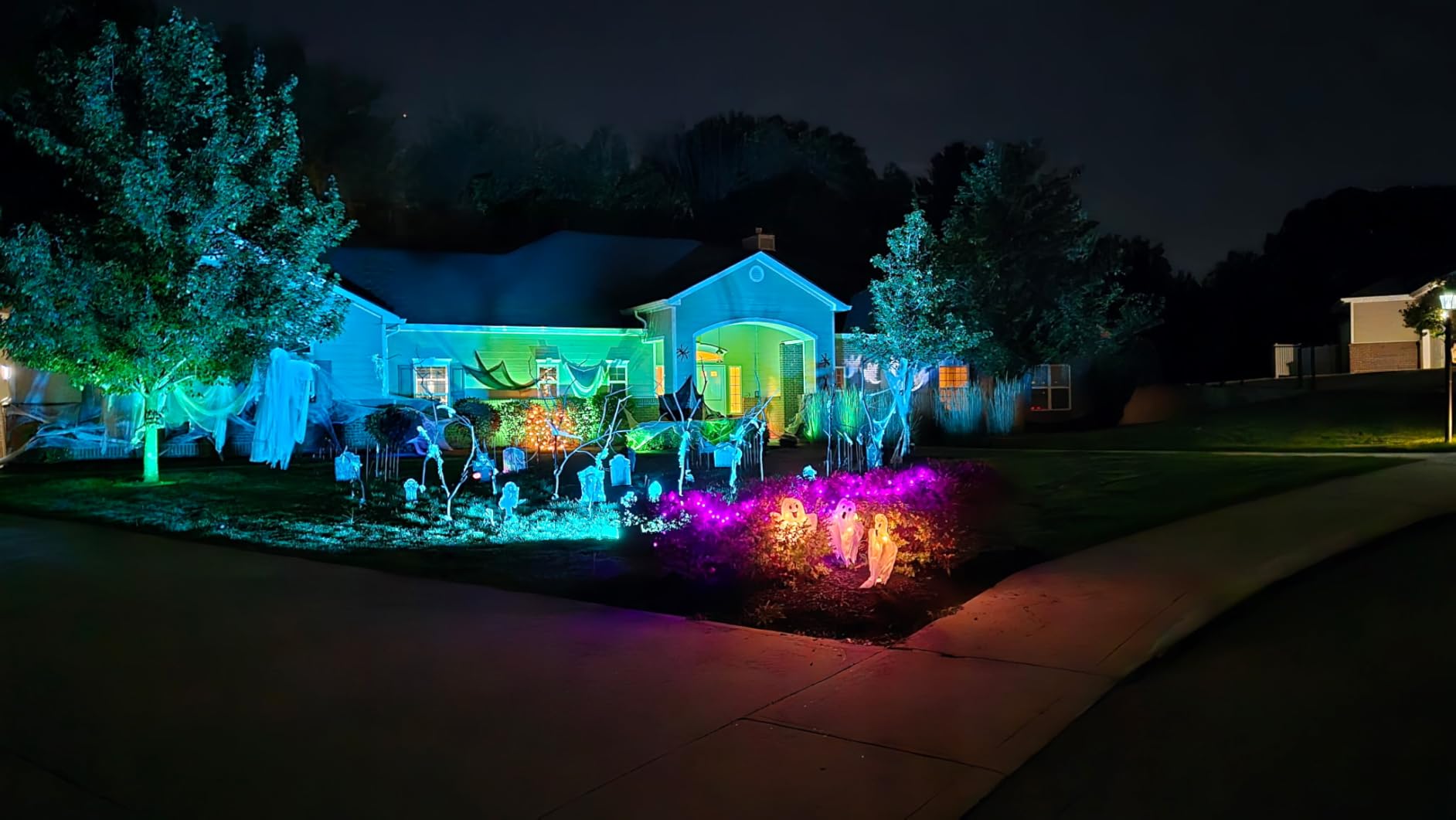 MELPO LED Flood Light Outdoor 800W Equivalent 8000LM RGB Landscape Lighting customer photo 2