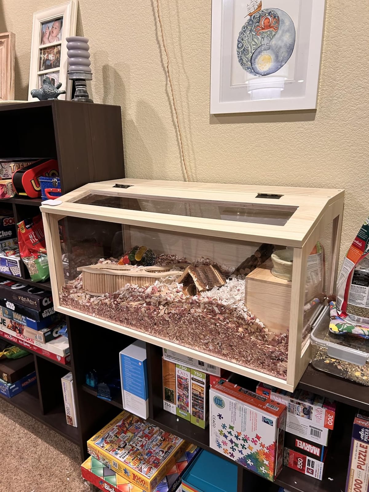 Hamster Cage Chewproof, Large Hamster Cages and Habitats, Openable Top with Acrylic Sheets, Solid Built customer photo 2