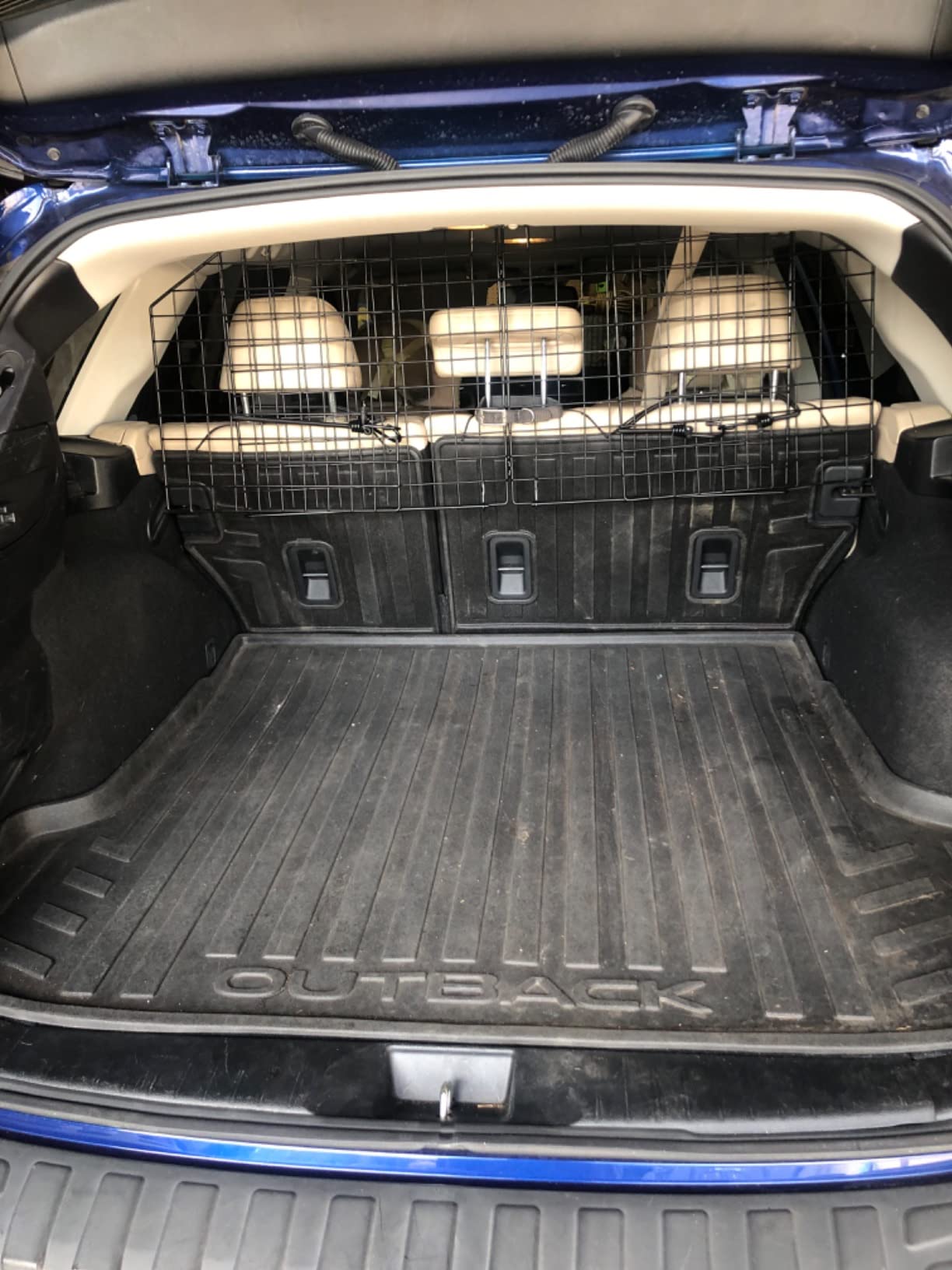 Dog Car Barrier for SUV Trunk Cargo Area, Foldable & Adjustable Car Divider and Cargo Gate to Keep Dogs in Back (Patent Design) customer photo 2