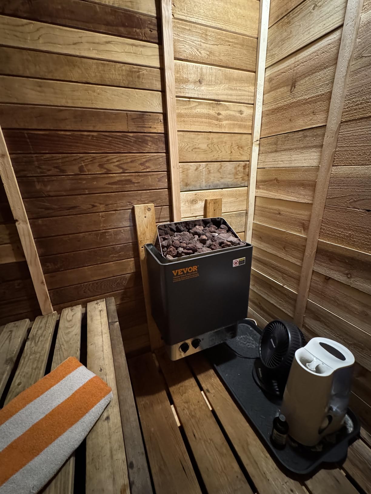 VEVOR Sauna Heater,220V Electric Sauna Stove, Steam Bath Sauna Heate 3h Timer and Adjustable Temp for Max. 176-318 Cubic Feet, Home Hotel Spa Shower Use (6KW) FCC Certification customer photo 2