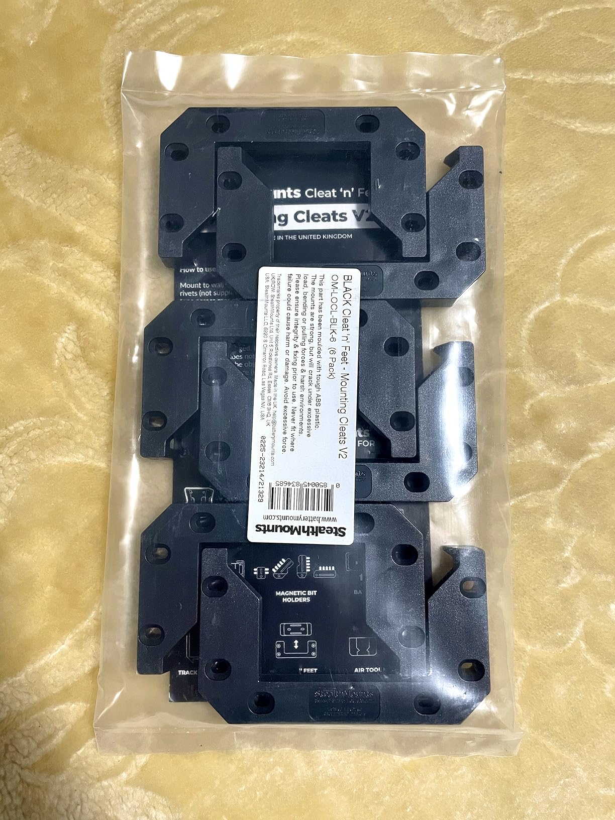 StealthMounts Cleat 'n' Feet Packout Mounting Cleats V2 - Compatible with Packout Boxes, Locking Milwaukee Packout Accessories & Packout Feet | Packout Cleats | 6 Pack | Packout Wall Mount customer photo 1