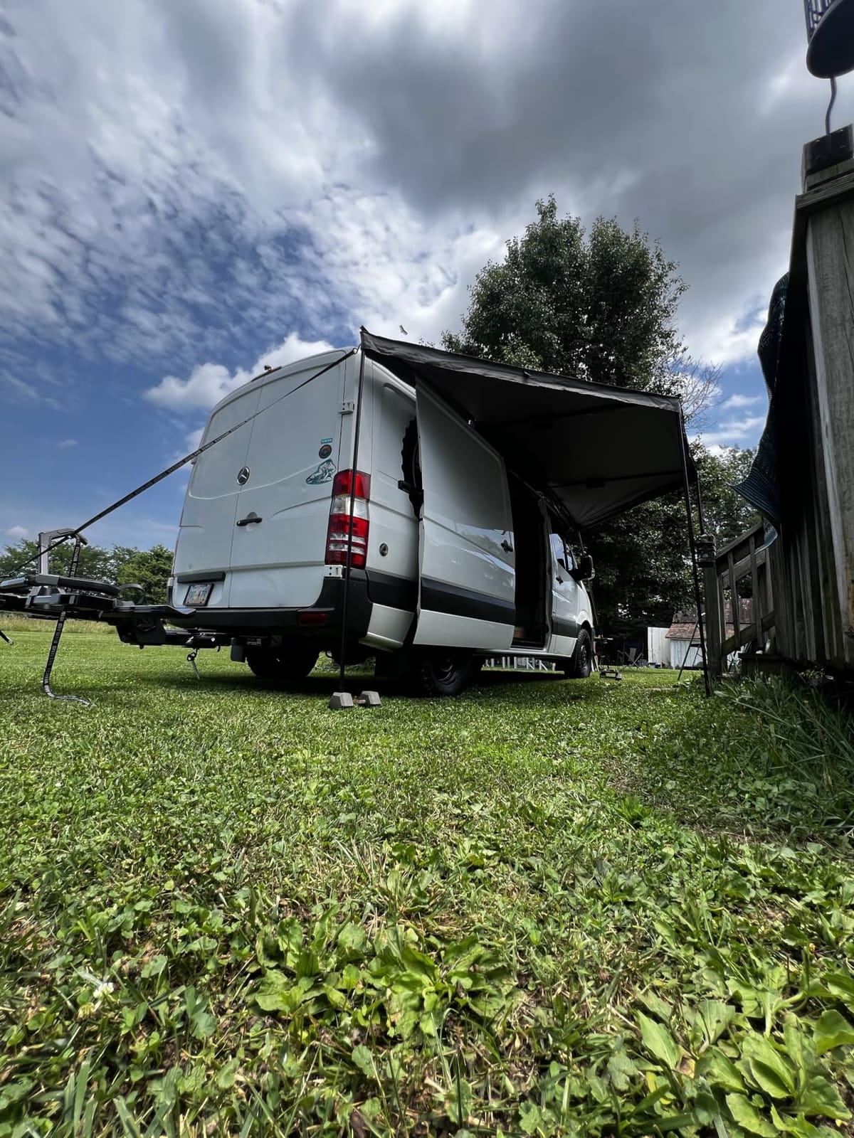 Overland Vehicle Systems 19609917 HD Nomadic 180 LTE Awning Universal | 59 Sq Ft of Coverage | Dark Gray Fabric with Black Travel Cover Included | Twist and Lock Technology | Heat-Sealed Seams customer photo 1