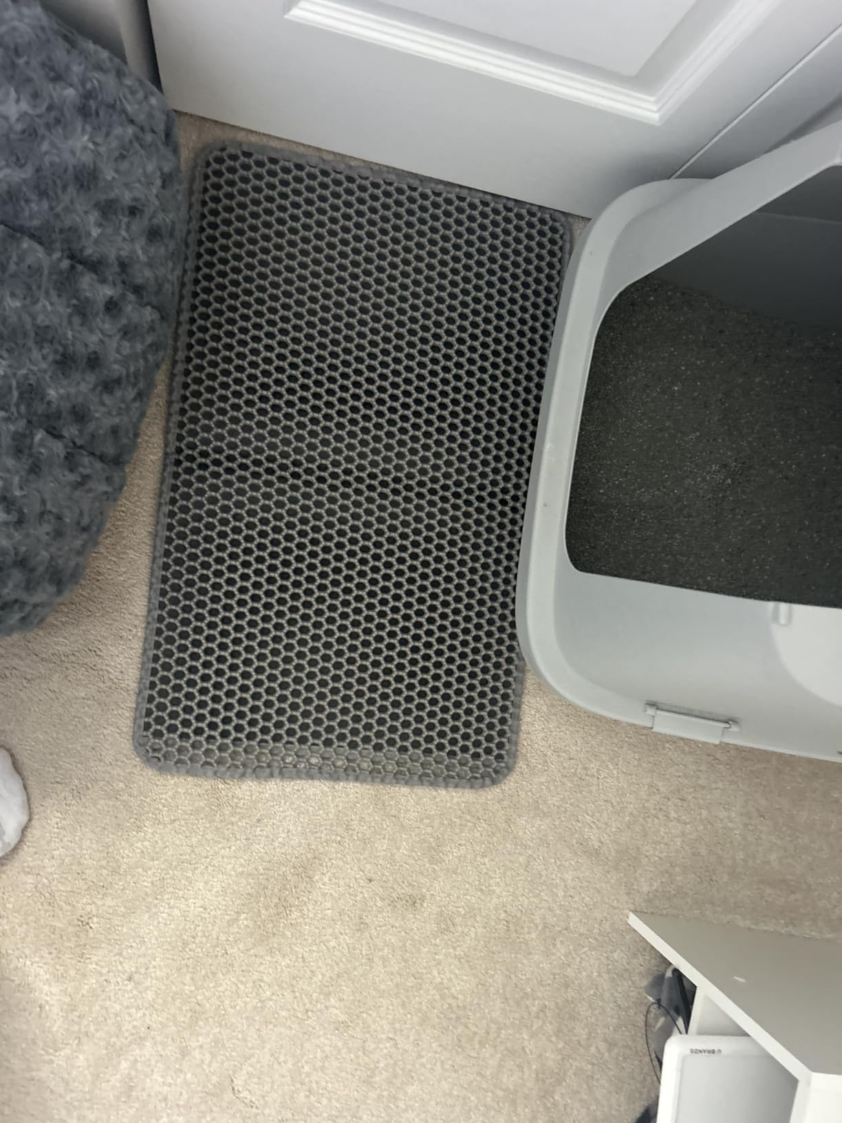 Powools Cat Litter Mat, 23.2 x 14.6 in, Waterproof, Non-Slip, Grey customer photo 2