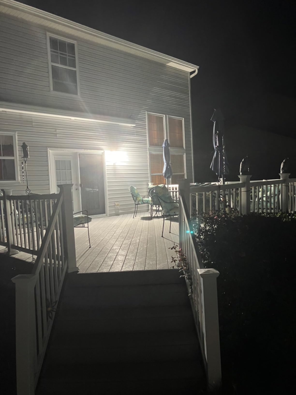 LUTEC 74W 8000 Lumen Motion Sensor Outdoor Lights, 5000K Daylight, IP65 Waterproof Flood Lights Outdoor with Night Light, Dusk to Dawn Motion Detector LED Security Light for Outside Garage, Yard-Black customer photo 2