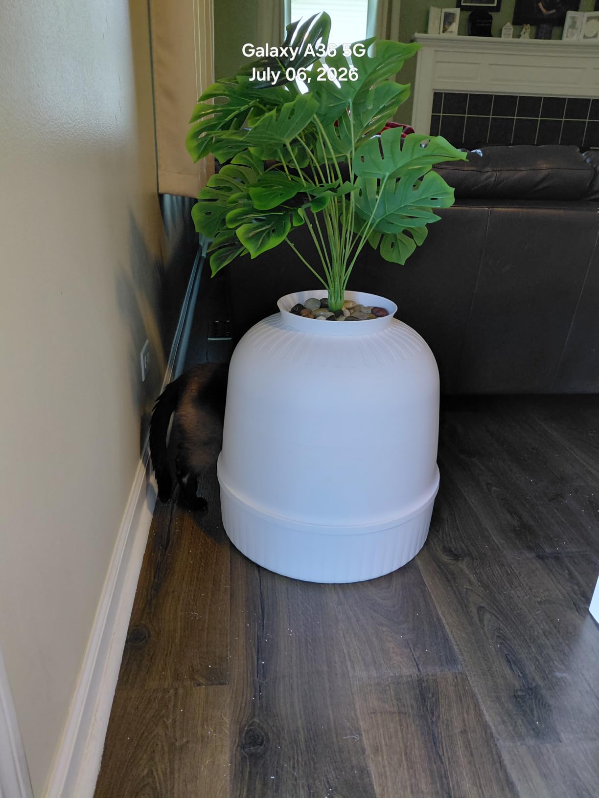 Lifewit Hidden Plant Cat Litter Box with Plastic Scoop, Black customer photo 2