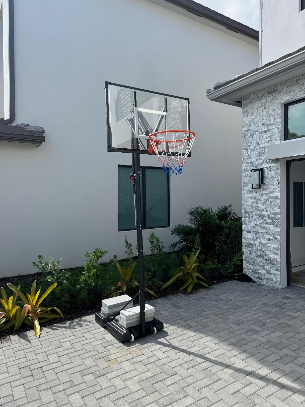 Basketball Hoop Outdoor 10 FT Height Adjustable Basketball Goals Systems Portable with 44