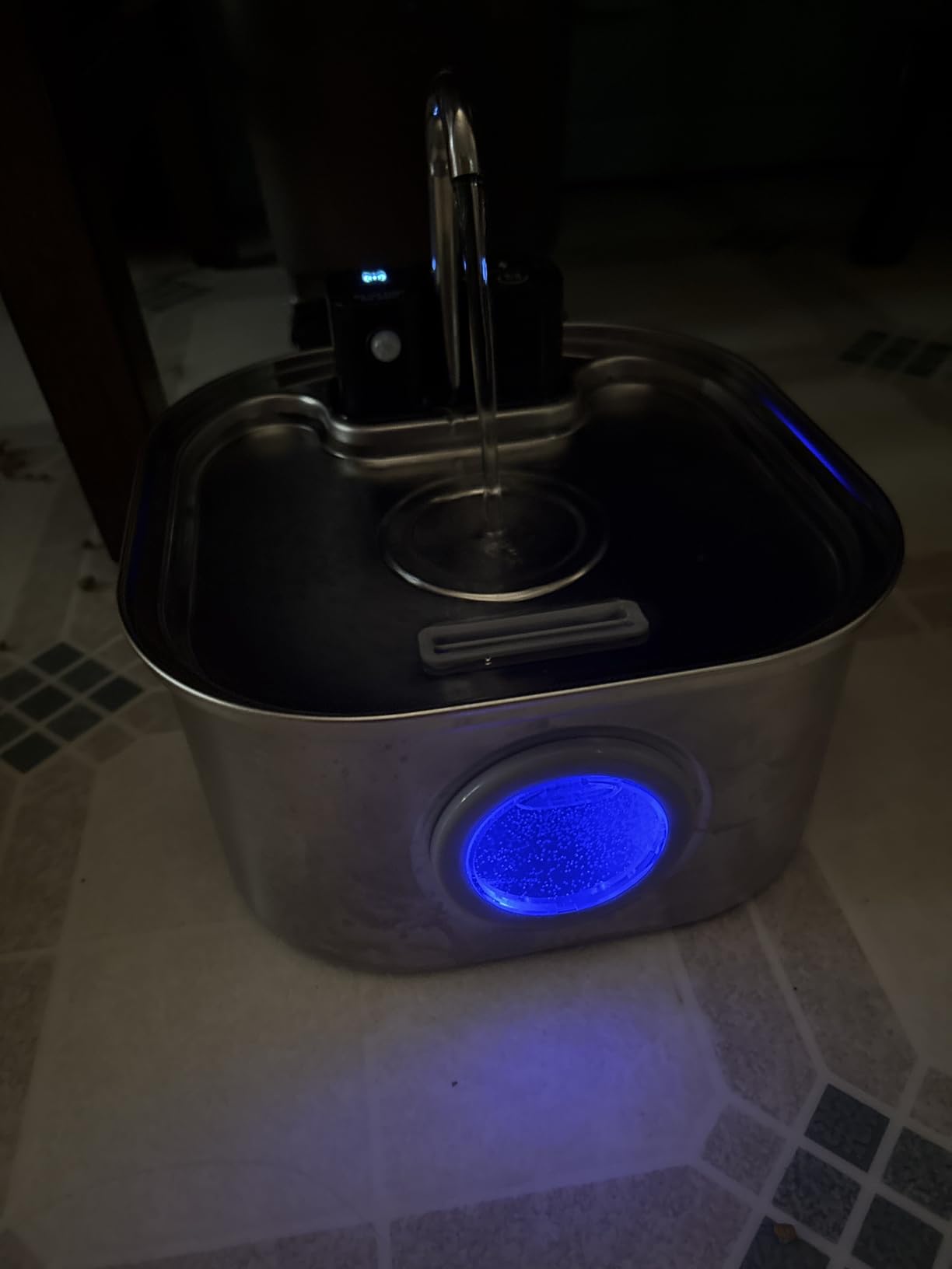 Cat Water Fountain Wireless,Stainless Steel-Rechargeable- Battery Operated Cat Water Fountain,108oz/ 3.2l Automatic Cordless Pet Fountain,Pet Fountain with 4200 Mah Battery customer photo 2