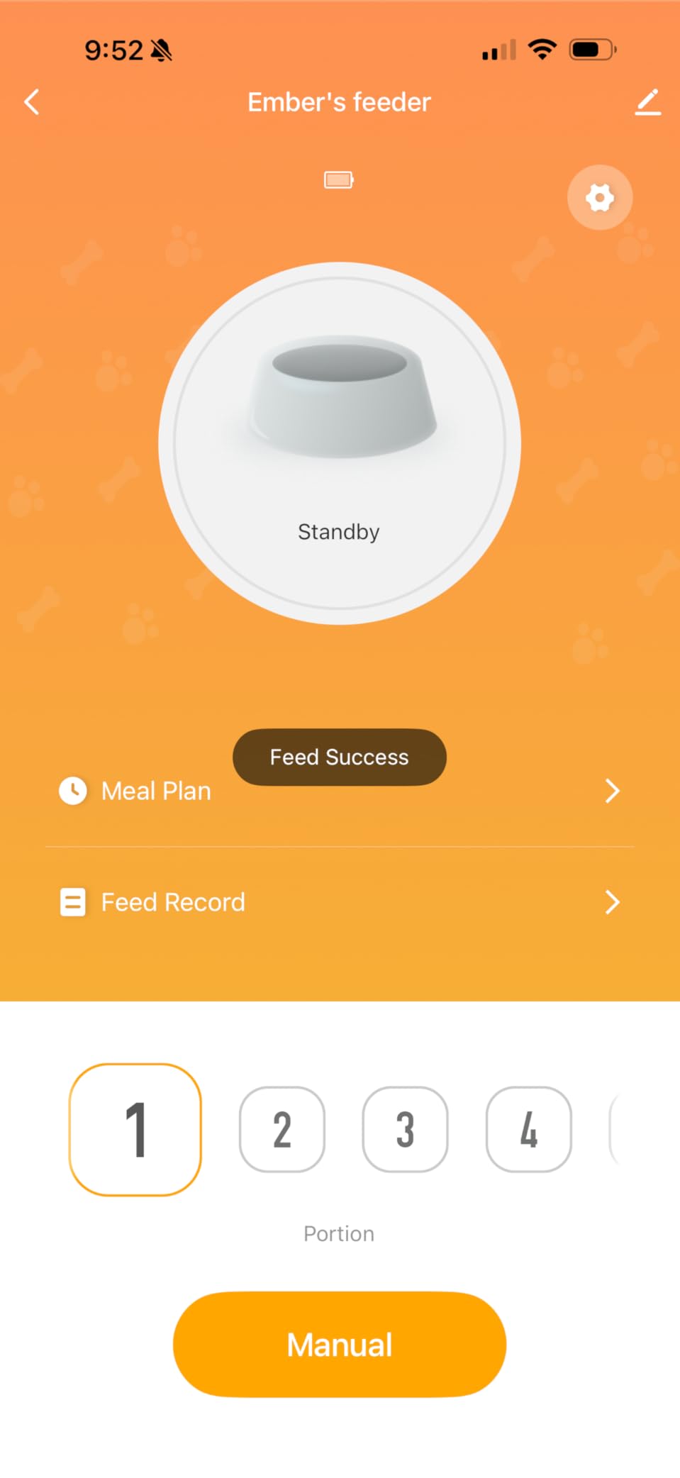 Automatic Dog Feeder for Large Dogs, 14L Capacity, Remote Feeding, Anti-Blockage System, Timed Auto Dog Food Dispenser, 2.4G WiFi App Control，Dual Power Supply,Stainless Steel Bowl customer photo 1