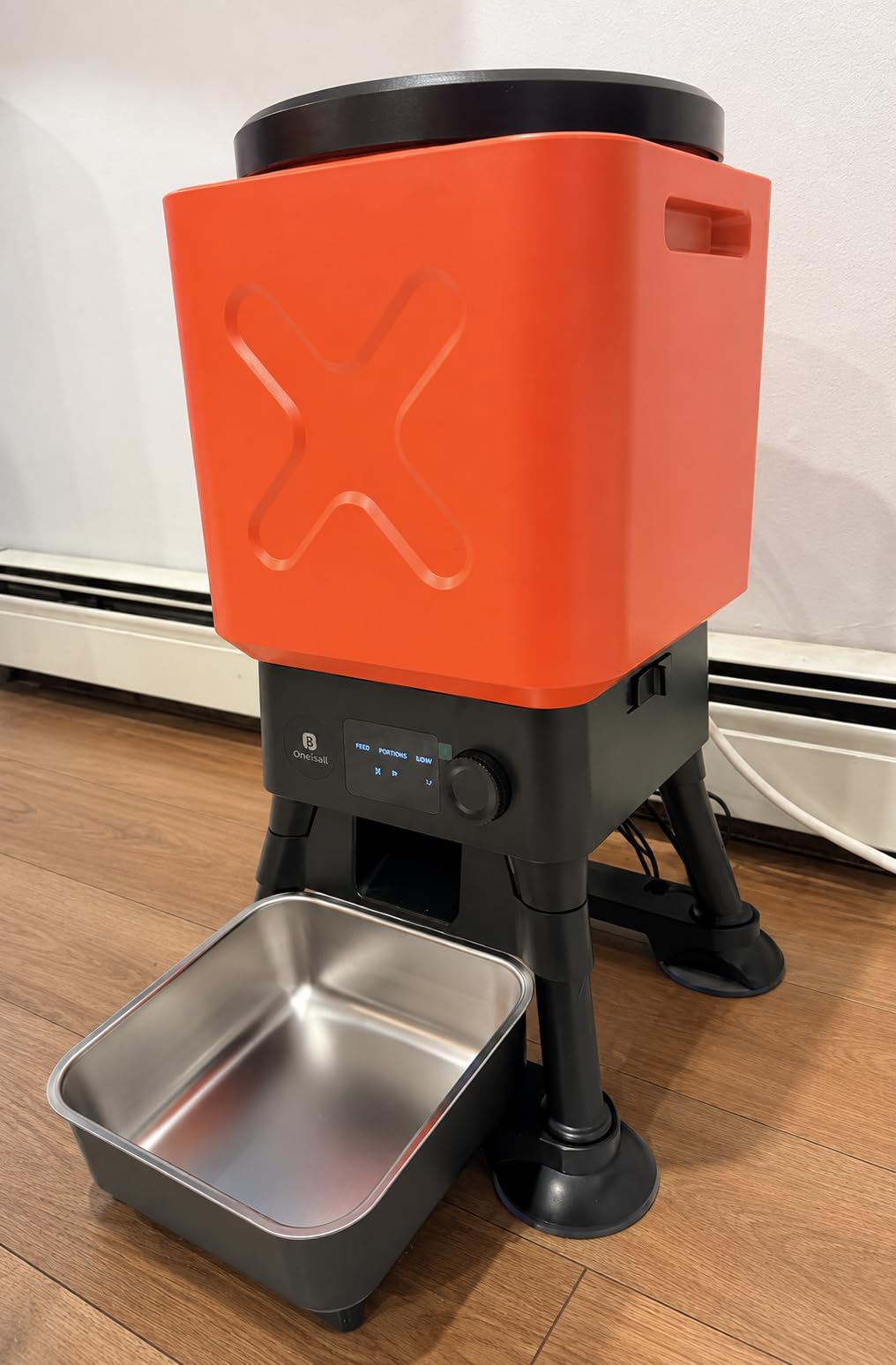 Automatic Dog Feeder for Large Dogs, 14L Capacity, Remote Feeding, Anti-Blockage System, Timed Auto Dog Food Dispenser, 2.4G WiFi App Control，Dual Power Supply,Stainless Steel Bowl customer photo 2