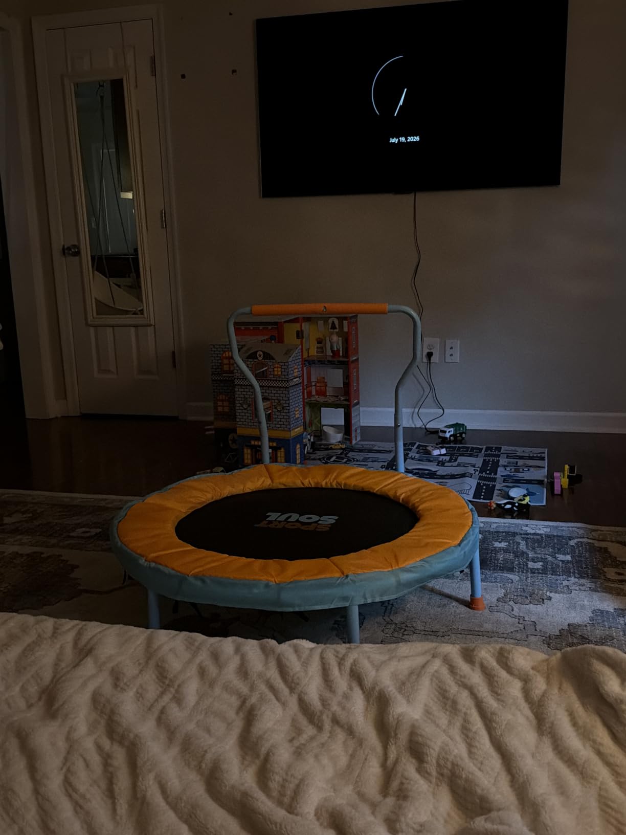 SPORTSOUL Mini Trampoline for Kids 3-6 with Super Safe Foam Handle Bar customer photo 1