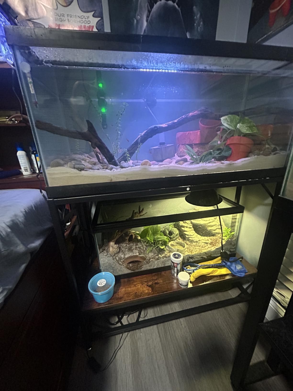 METYERRY 55 Gallon Fish Tank Stand with Power Outlet,Adjustable Shelf customer photo 2