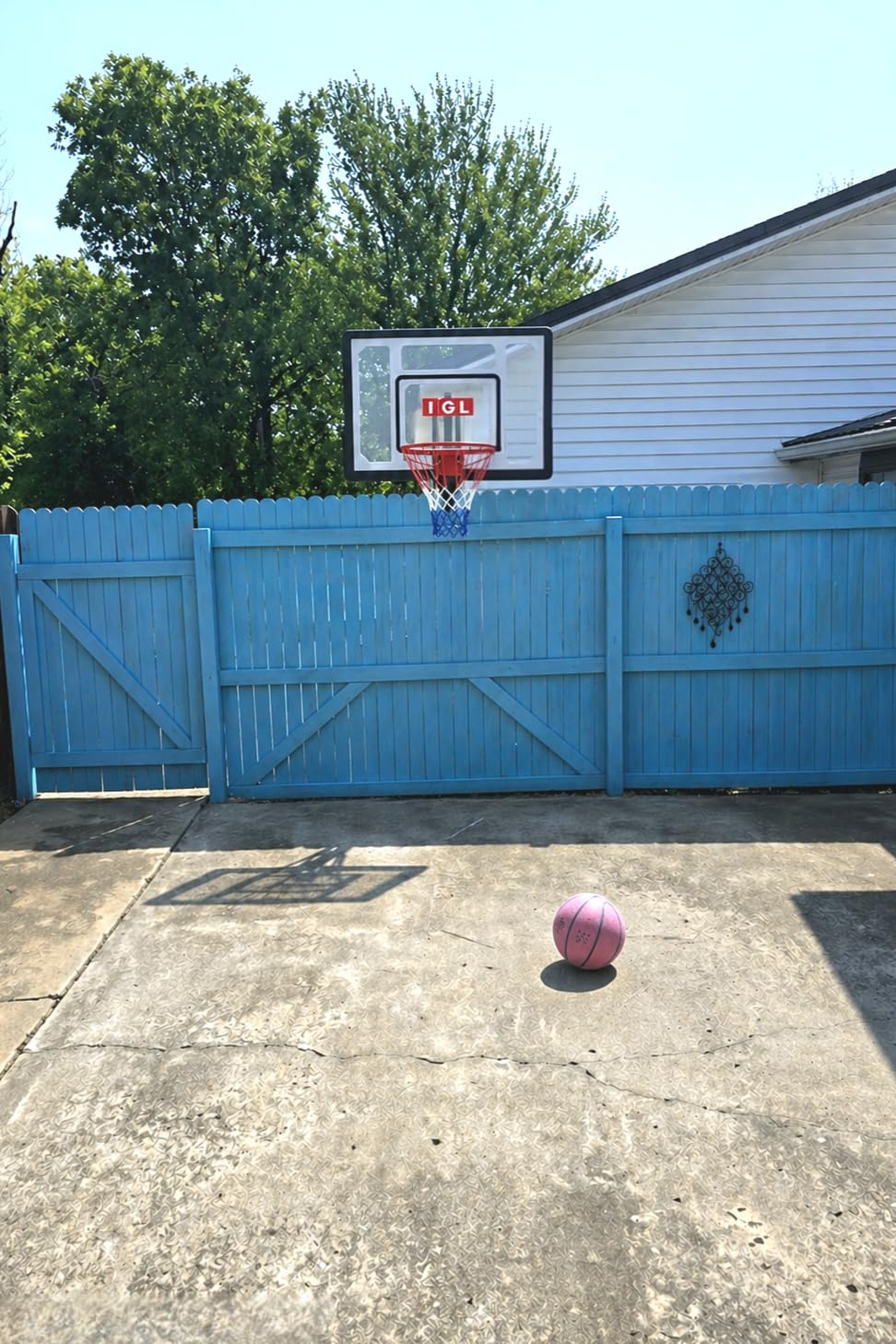 IGL Kids Basketball Hoop Outdoor | 4-8.5ft Adjustable Height | 33