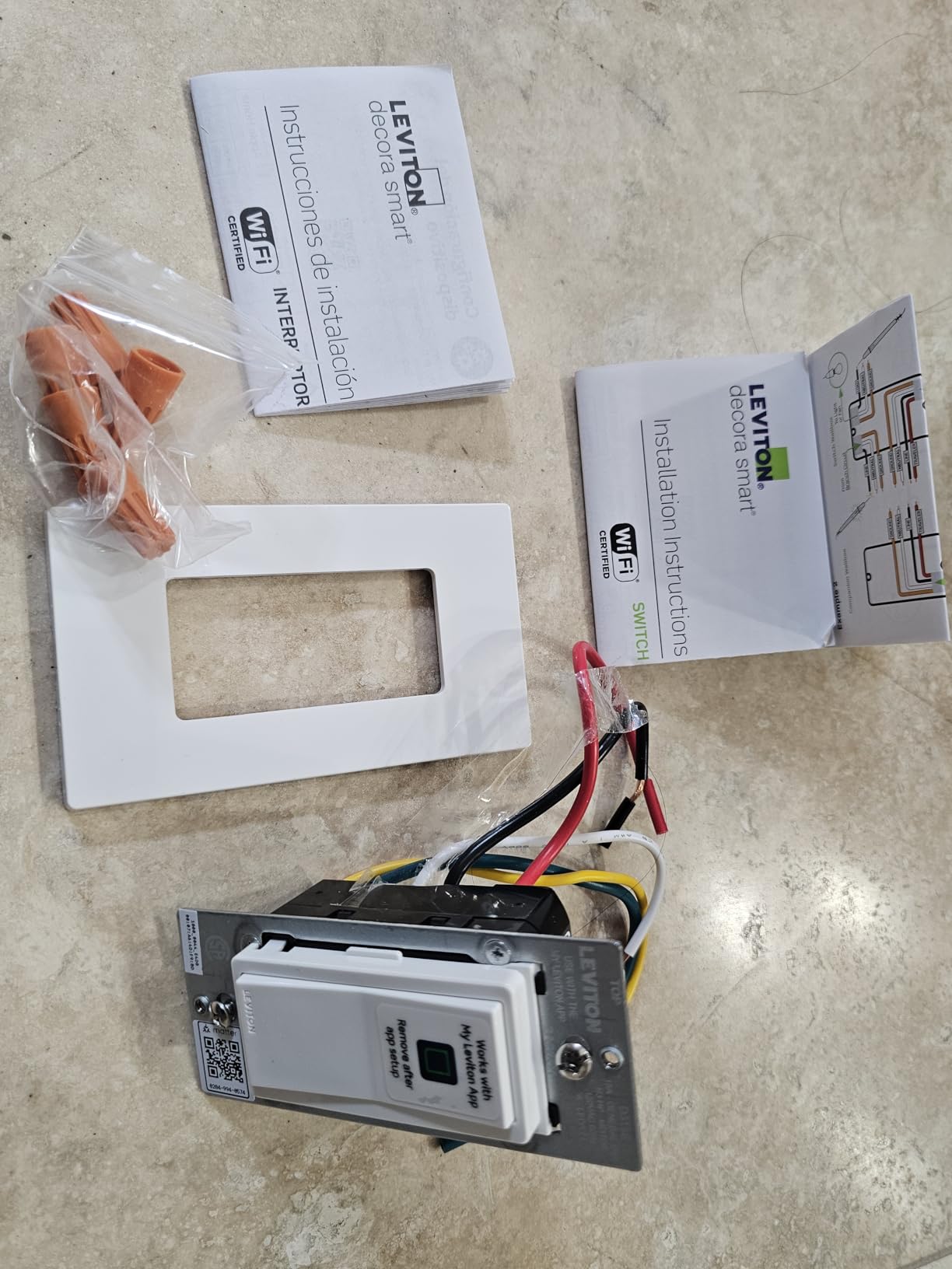 Leviton Decora Smart Switch, Wi-Fi, D315S-1RW, White customer photo 1