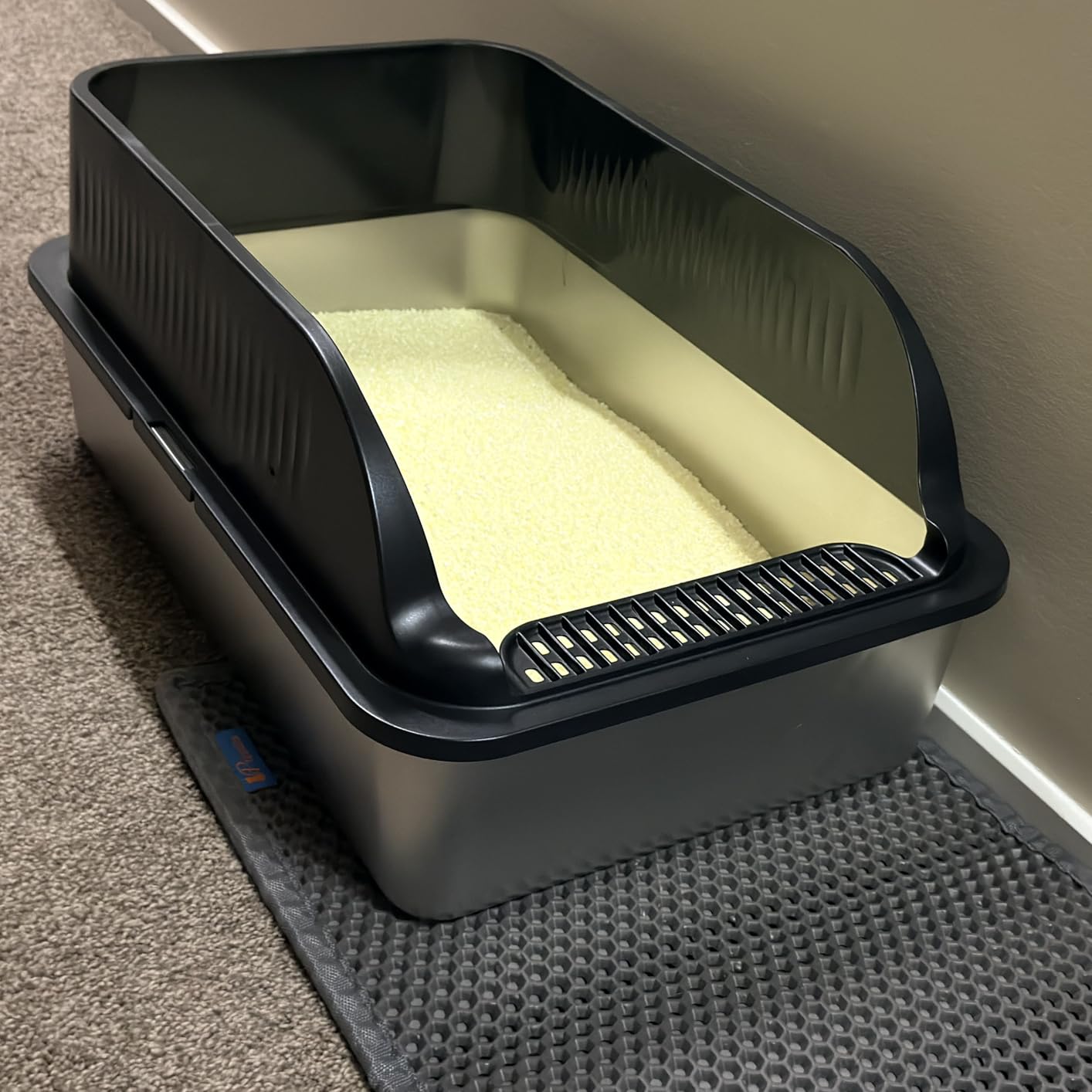 Stainless Steel Cat Litter Box with Lid, XL Metal High Sided Litter Box customer photo 2