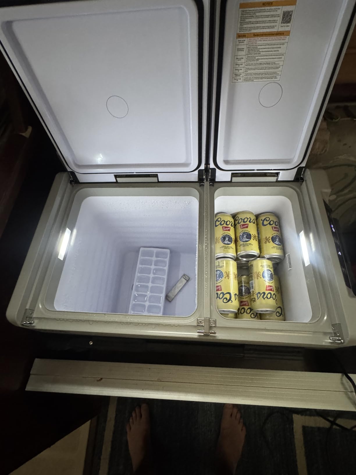 VEVOR Car Refrigerator 115L, Dual Zone Portable Freezer with Wheels & Handle, -4℉ to 68℉, 12/24V DC & 100-240V AC Compressor Cooler for Camping, Outdoor, RV customer photo 2
