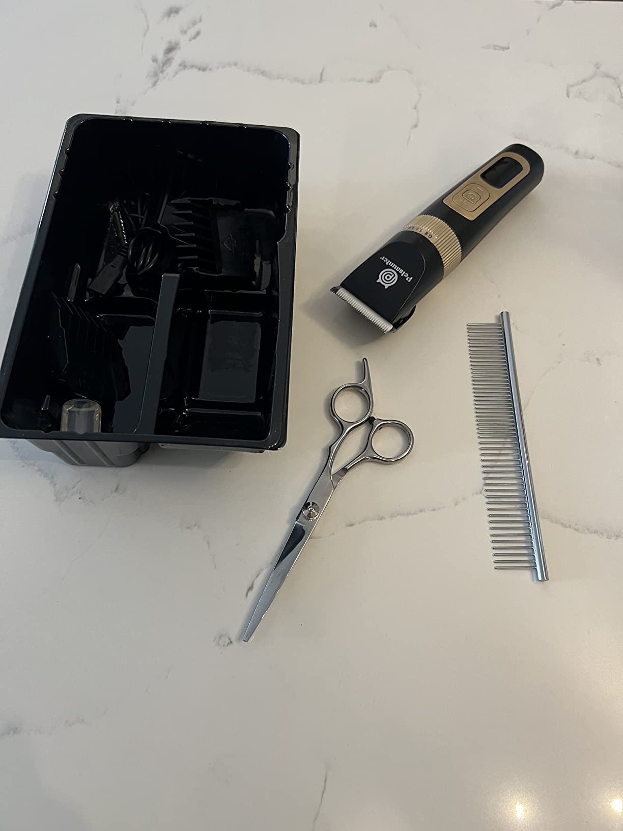 Petsaunter Dog Clippers for Grooming, 4-Speed & LCD, Low Noise Electric Trimmer for Grooming, TypeC Rechargeable Dog Hair Clippers, Super Quiet for Dogs & Pets with Thick or Heavy Coats(C95) customer photo 1