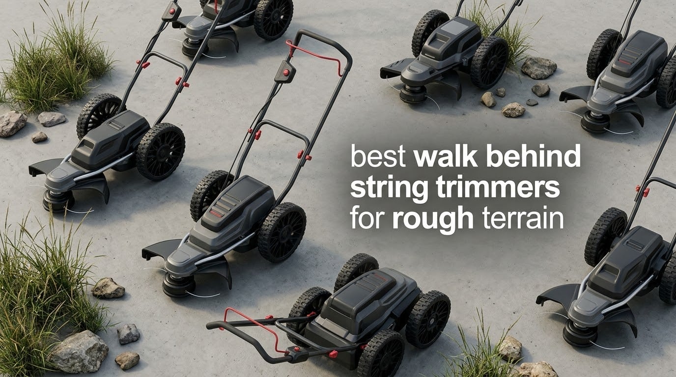 best walk behind string trimmers for rough terrain