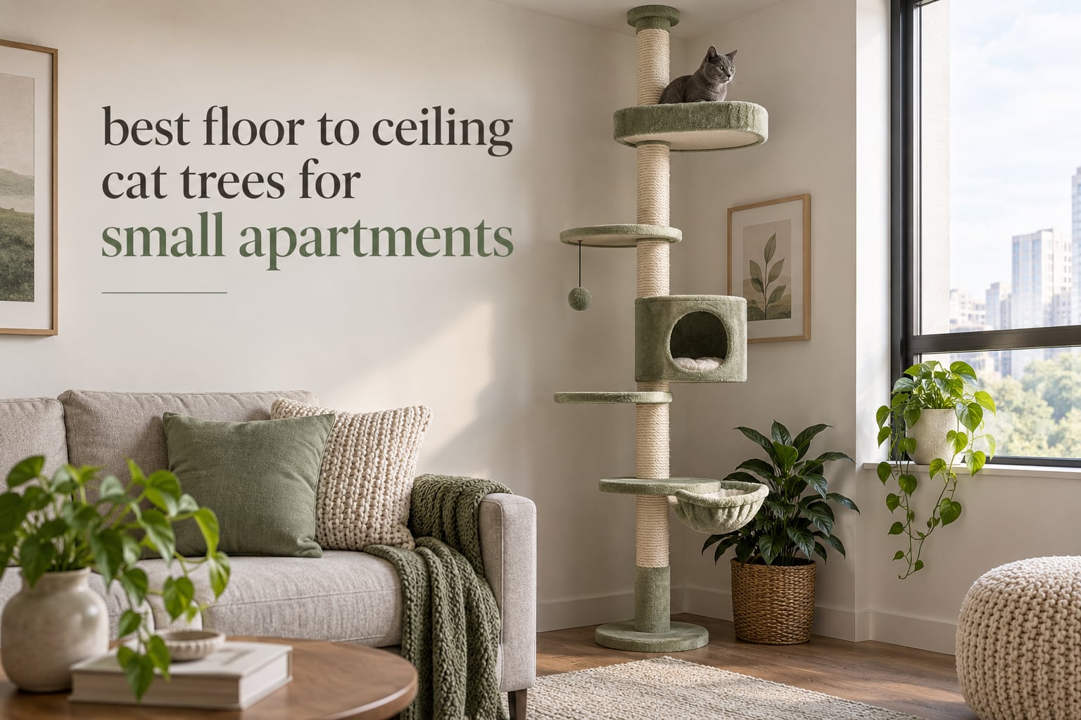 best floor to ceiling cat trees for small apartments